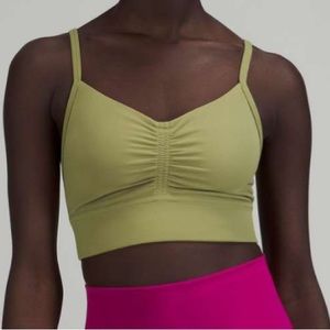 Lululemon Nulu Front-Gather Yoga Bra Light Support, B/C Cup Bronze Green size 10